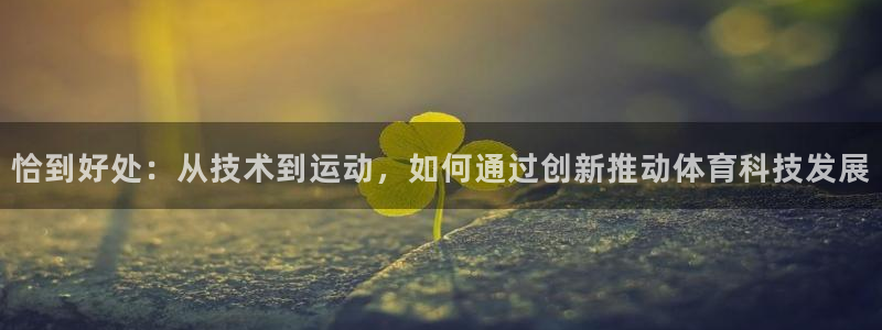 恰到好处：从技术到运动，如何通过创新推动体育科技发展
